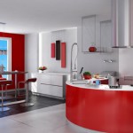 Fotos de cocinas con decorado color rojo